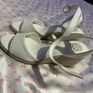 White Espadrille Wedge Sandals